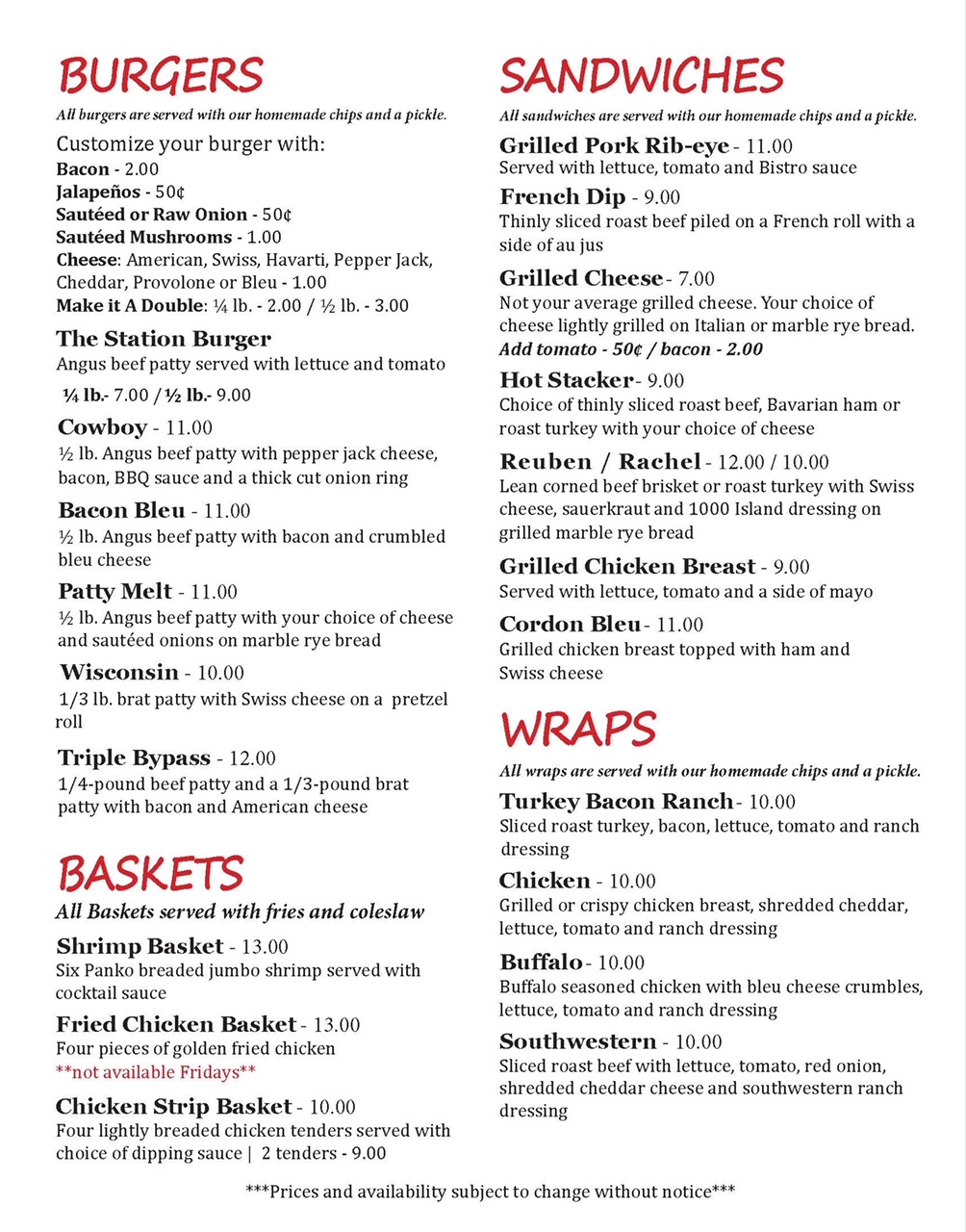 The Station Menu